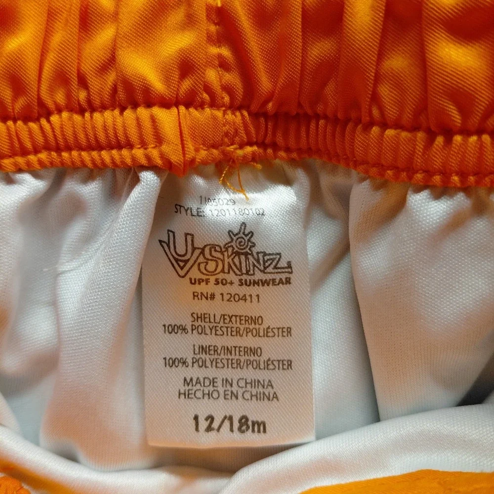 UV Skins Blue Swim Shorts Ocean Aquatic Fish Shark Baby Boy Size 12-18 months